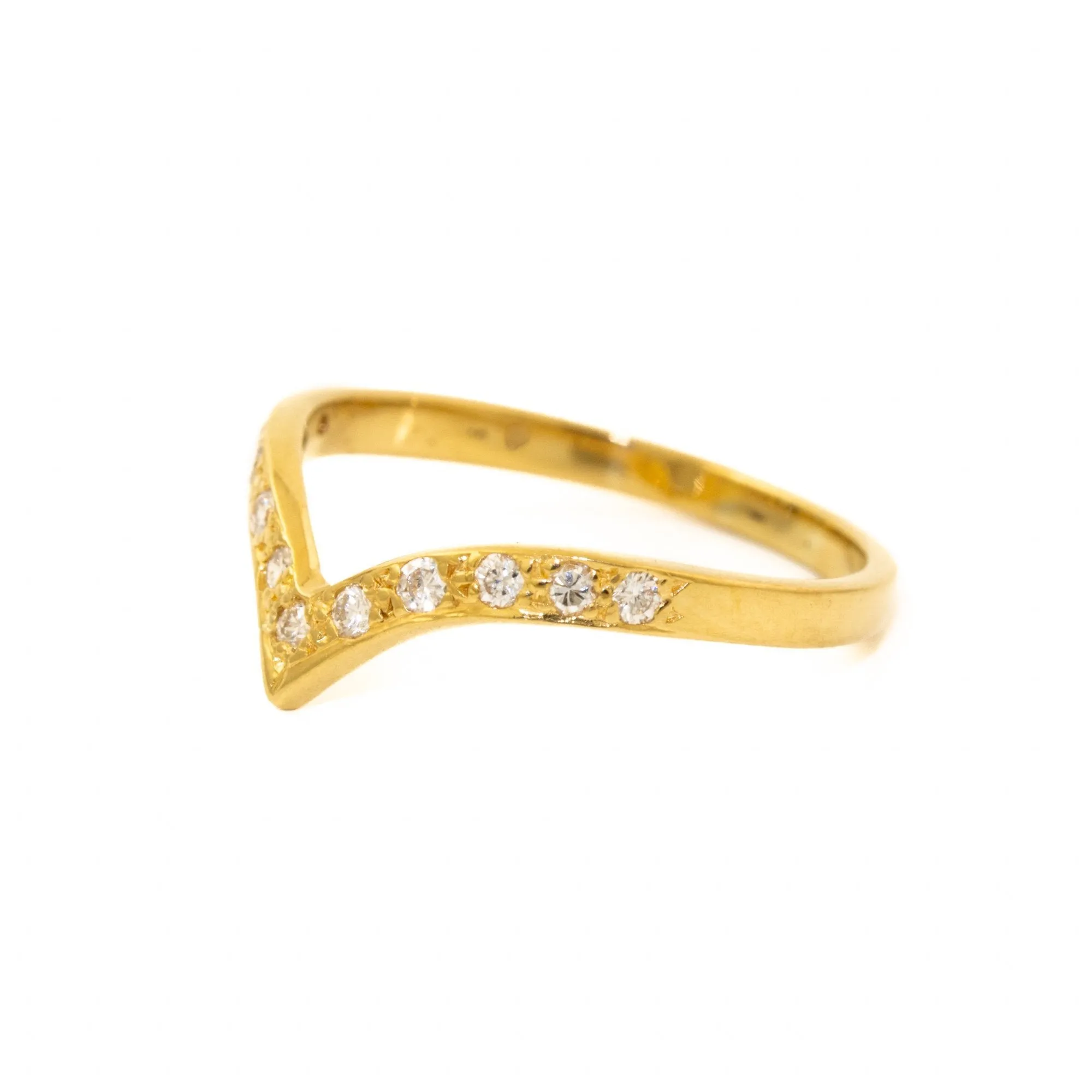 10 K Gold x Diamond Tiara Band Ring