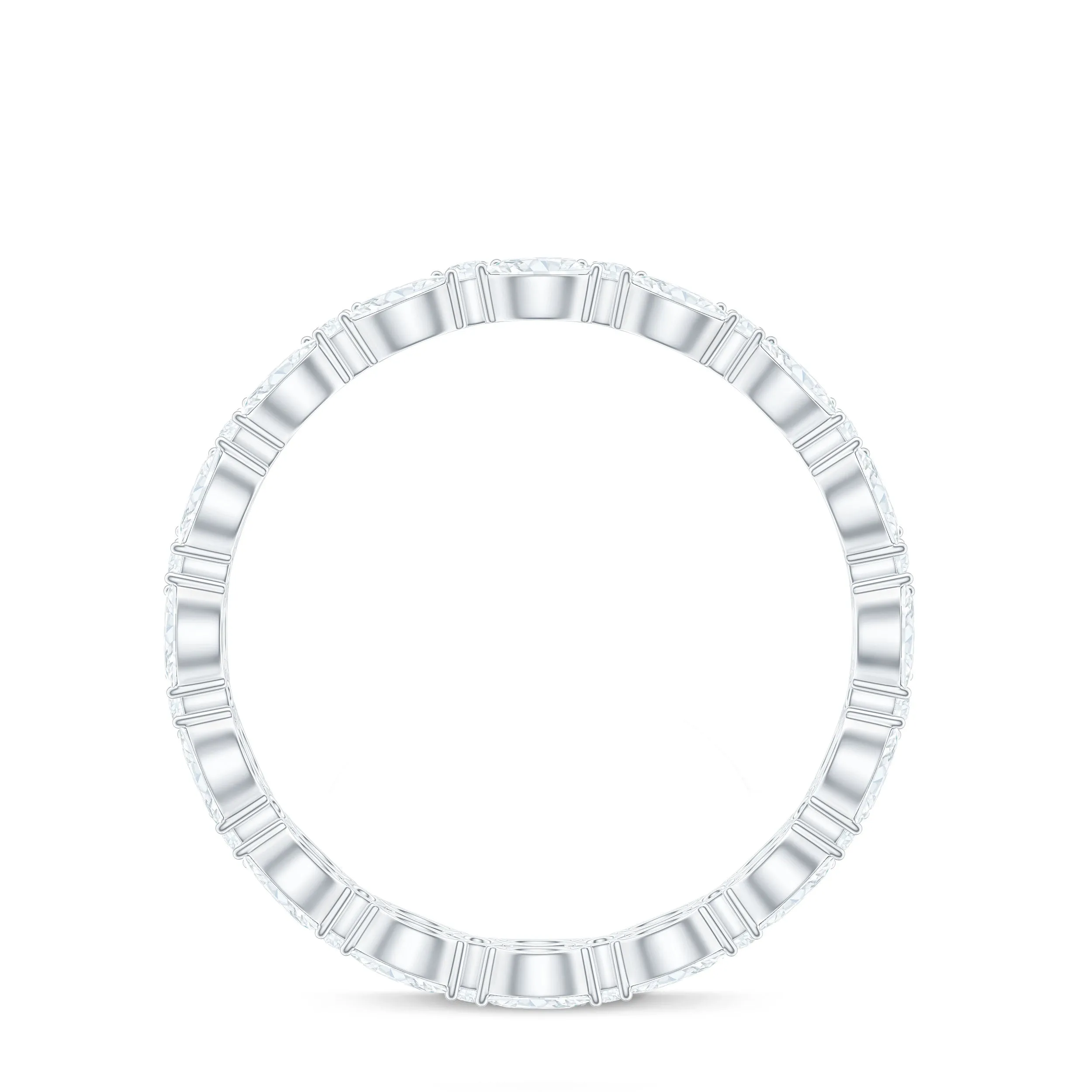 1.25 CT Marquise and Round Cut Zircon Full Eternity Ring