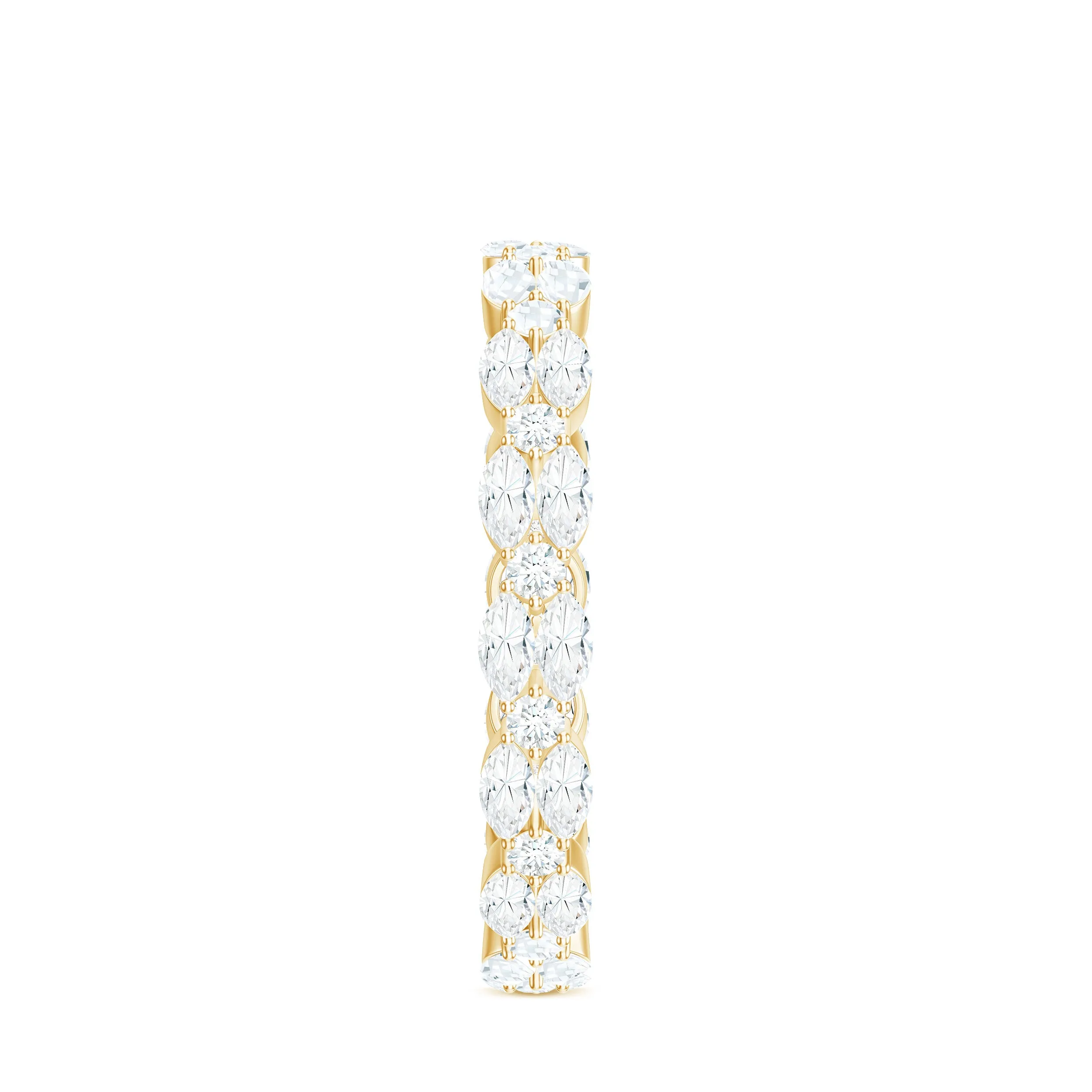 1.25 CT Marquise and Round Cut Zircon Full Eternity Ring