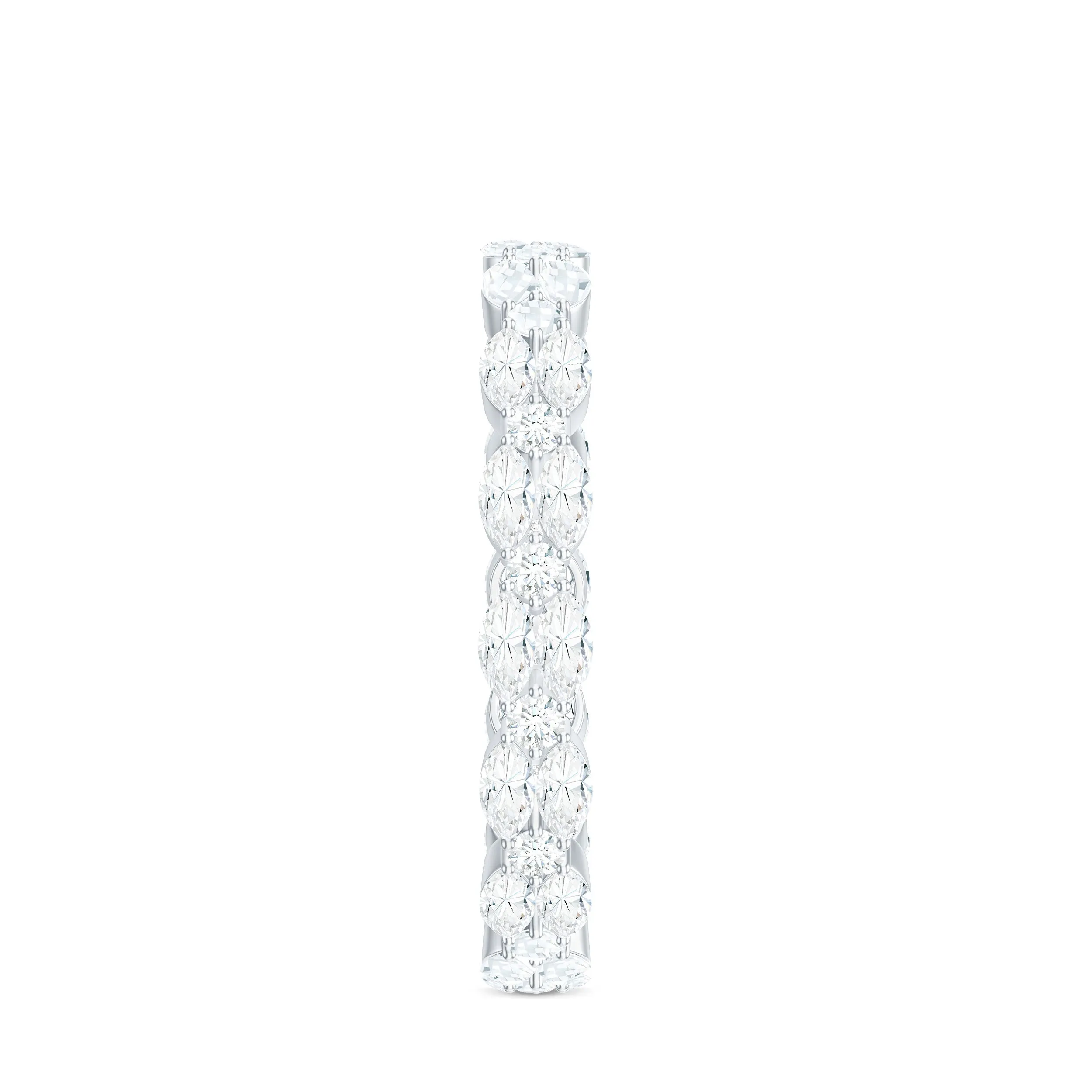 1.25 CT Marquise and Round Cut Zircon Full Eternity Ring