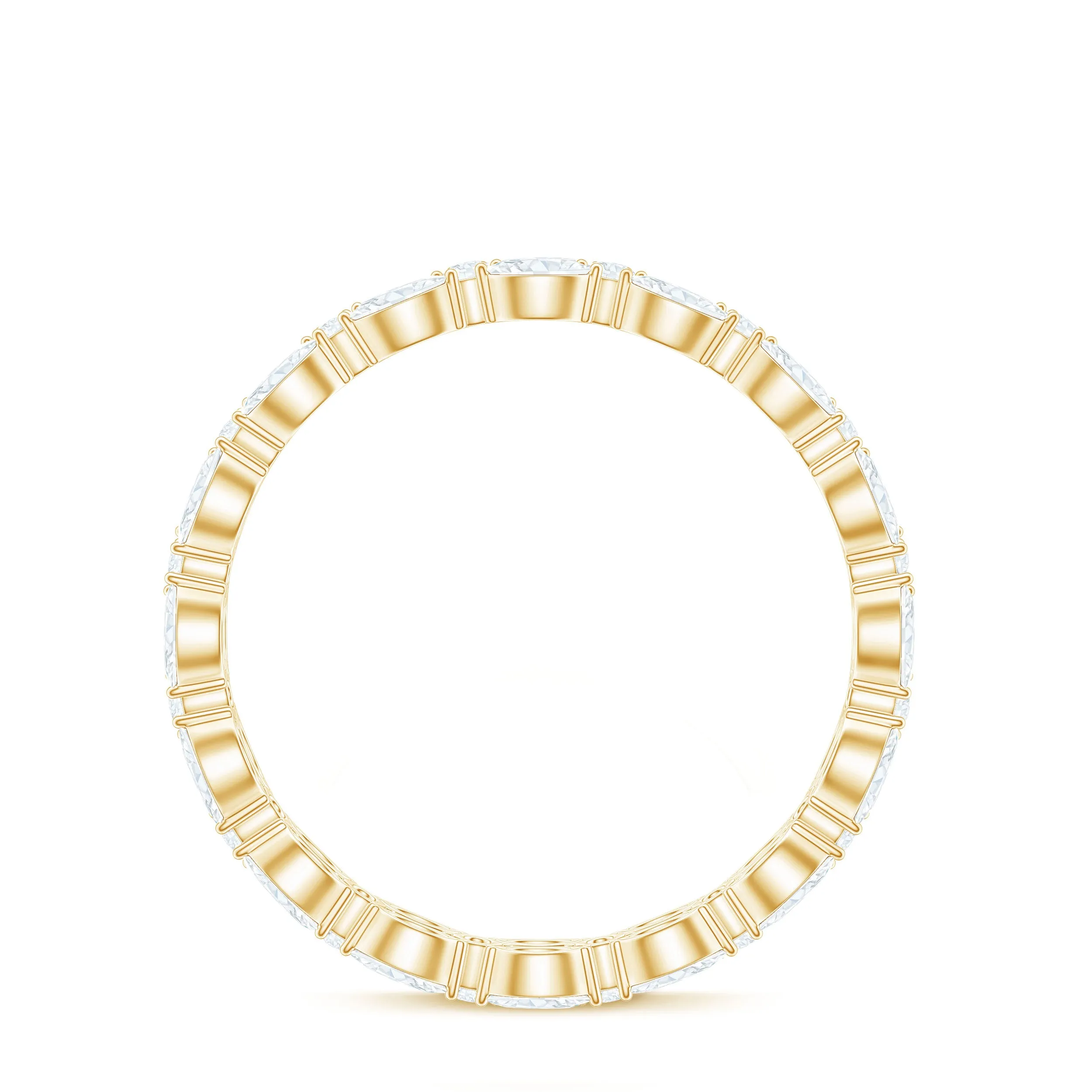 1.25 CT Marquise and Round Cut Zircon Full Eternity Ring
