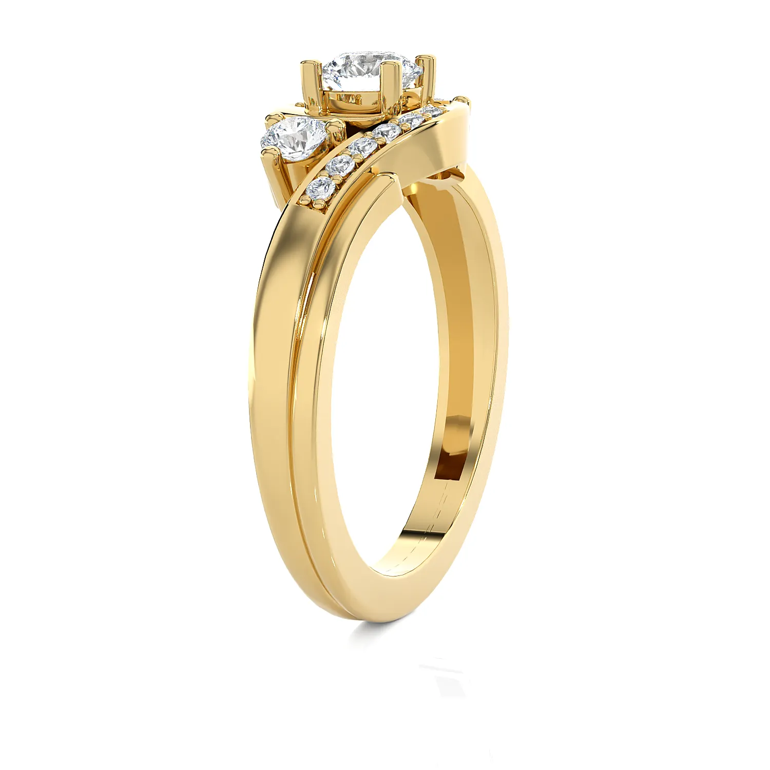 5/8 ctw Round Three Stone Lab Grown Diamond Ring