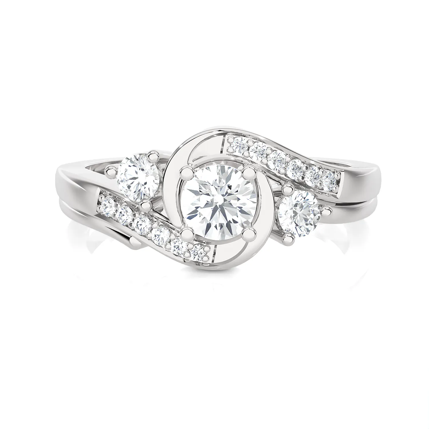 5/8 ctw Round Three Stone Lab Grown Diamond Ring