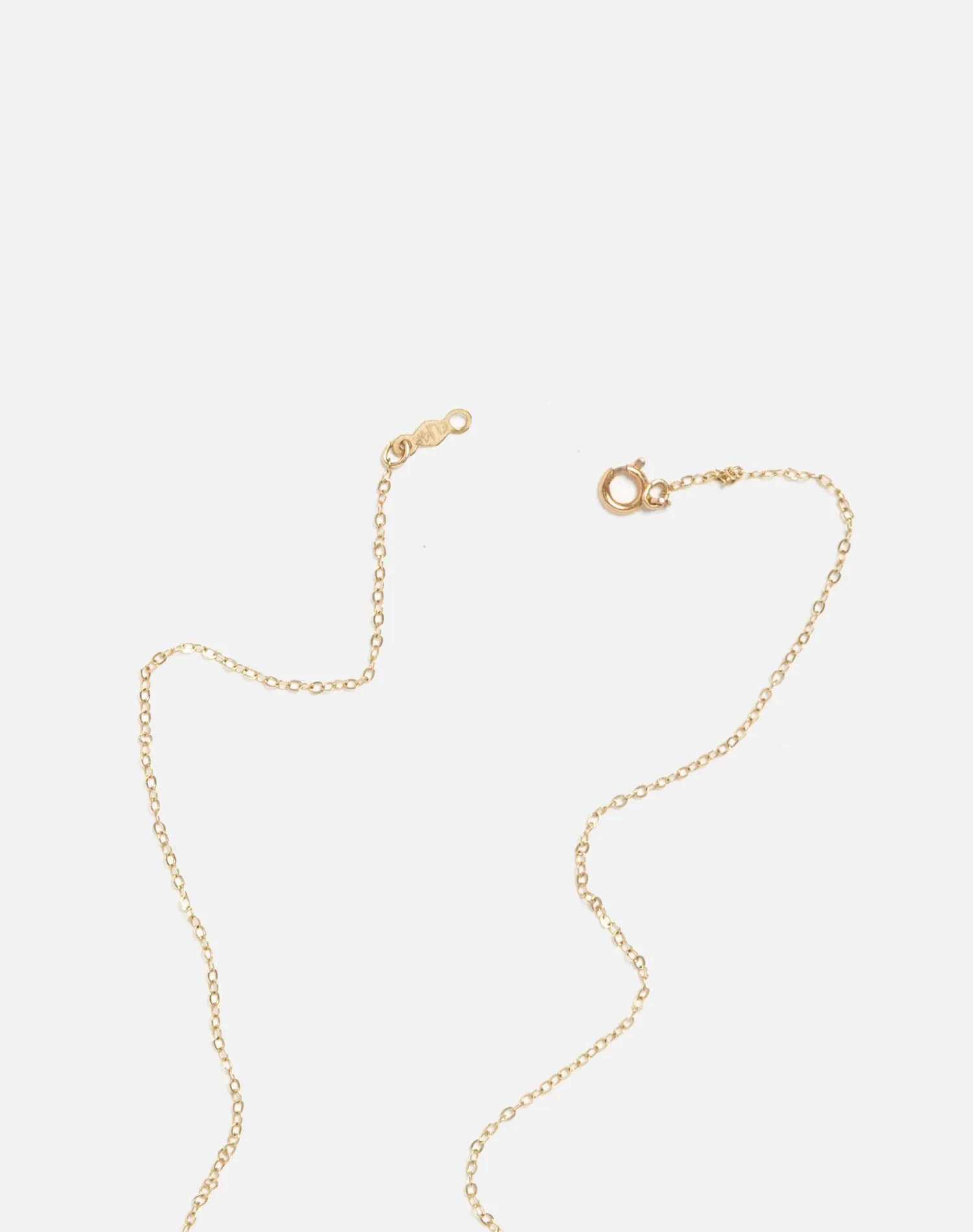 80s 18k Ruby French Pendant on 14k Chain - #32