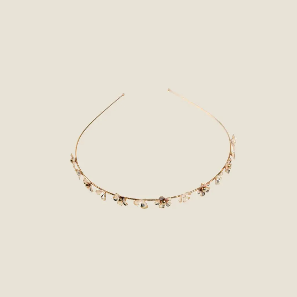 A'el Este - Amelia - Bridal Floral Headband - Gold