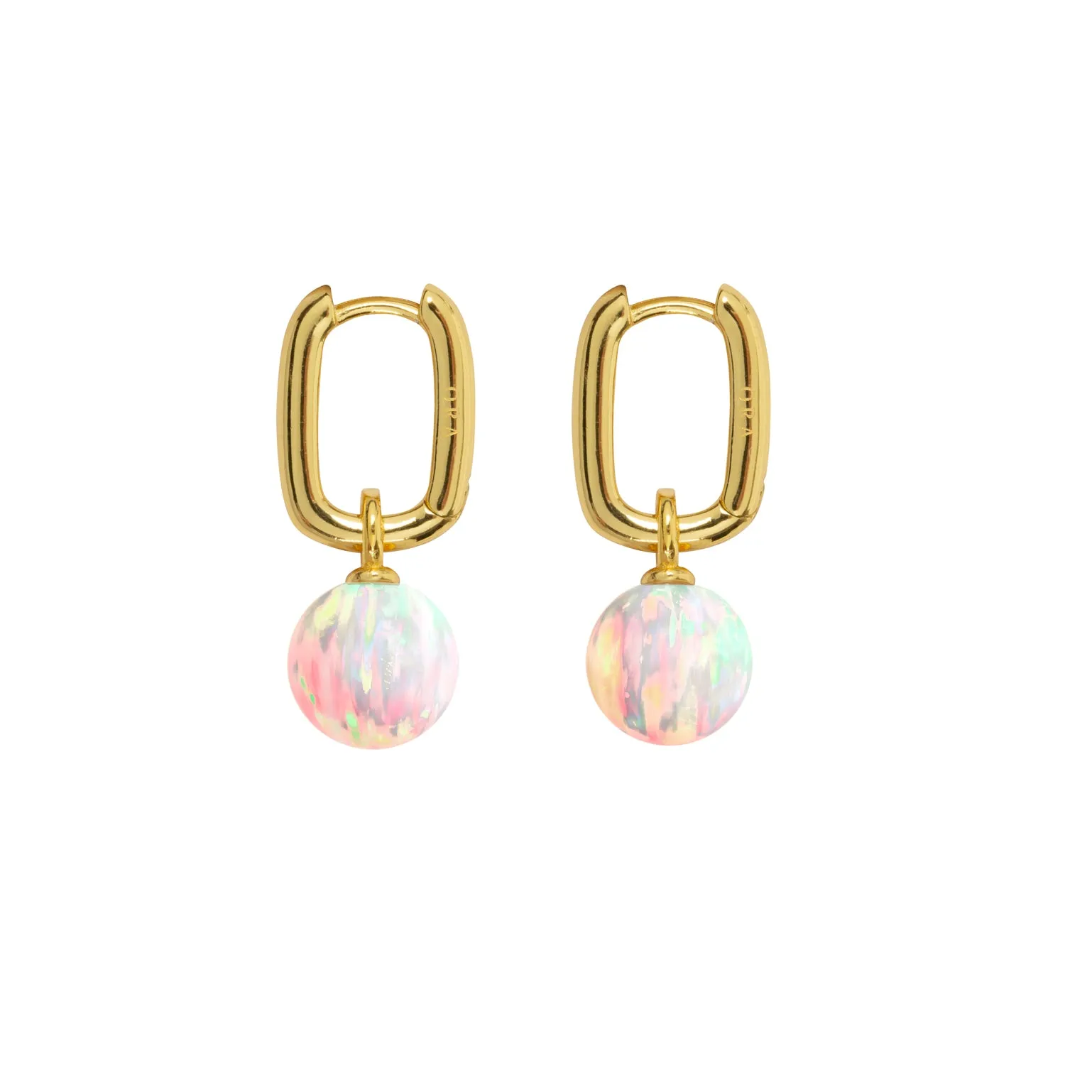 AETIA SUN OPAL HOOP EARRINGS