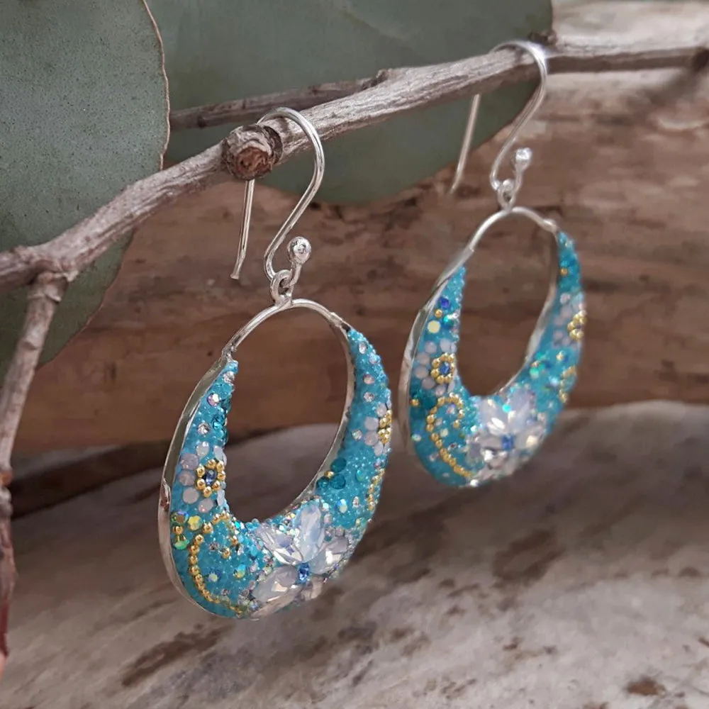 Allegra Hoop Daisy Dream TQ Earrings