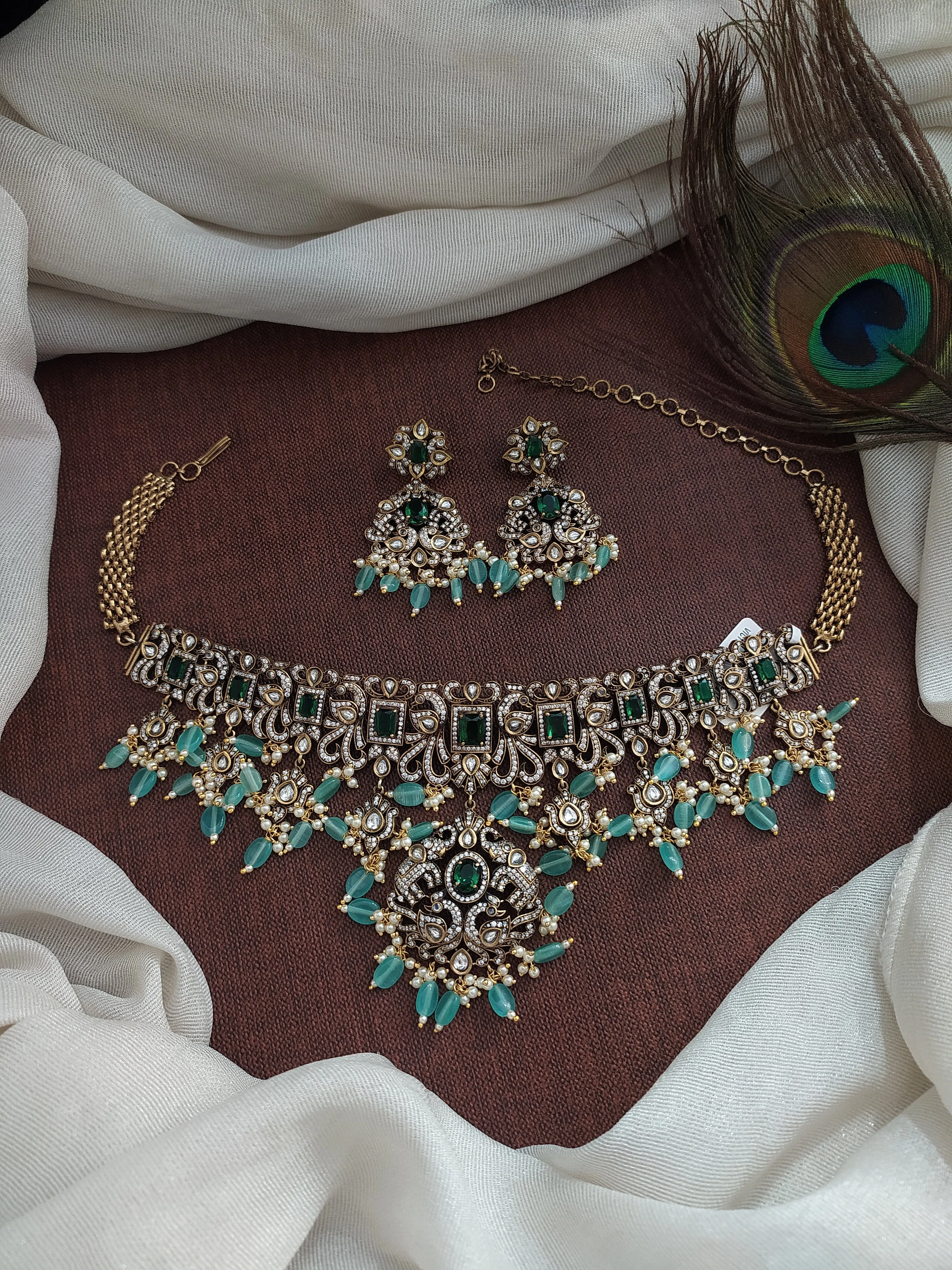 Amazing Personified Victorian Diamond Heavy Choker Set