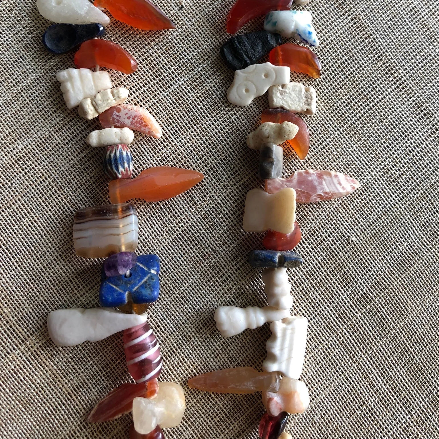 Ancient Stone and Shell Fetish Necklace