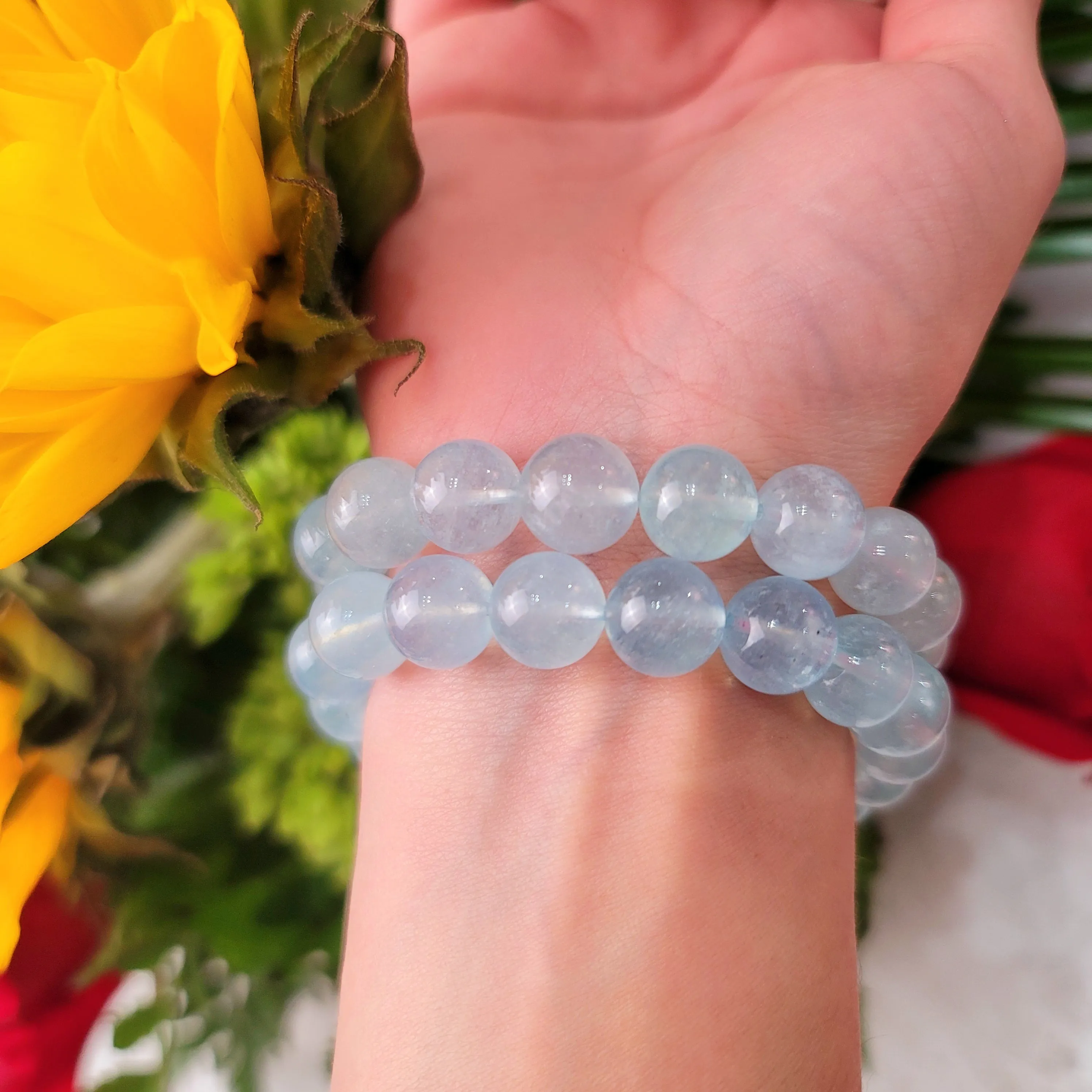 Aquamarine Flashy Bracelet for Calm Communication