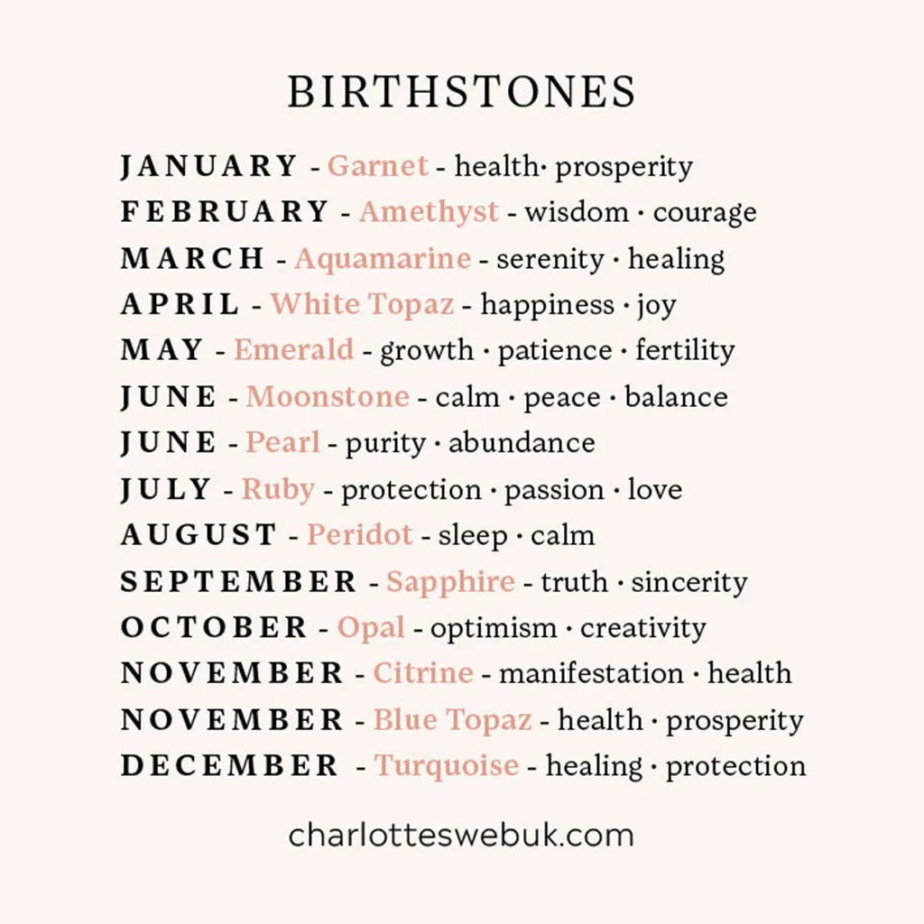 Birthstone Necklace - Gold
