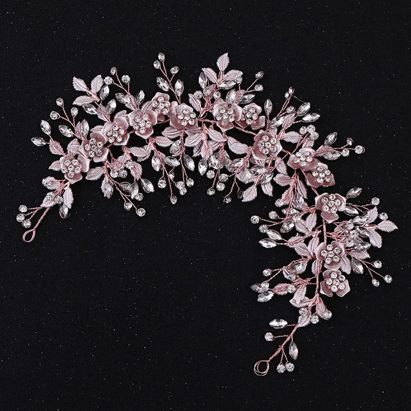 Bridal Flower Headband Prom Tiara