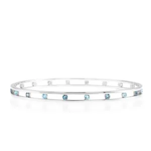 Carousel Bangle in Swiss Blue Topaz