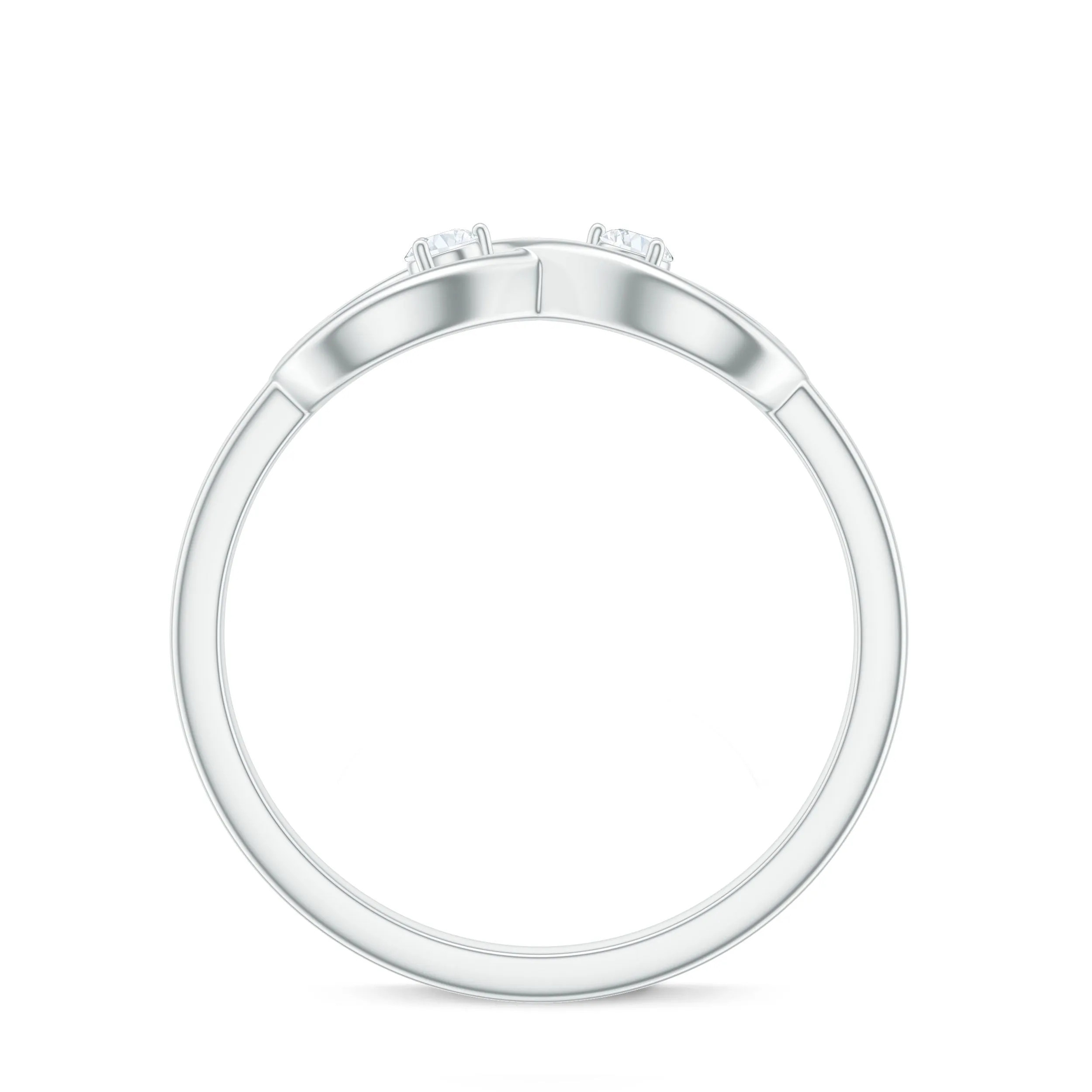 Certified Moissanite Gold Infinity Promise Ring