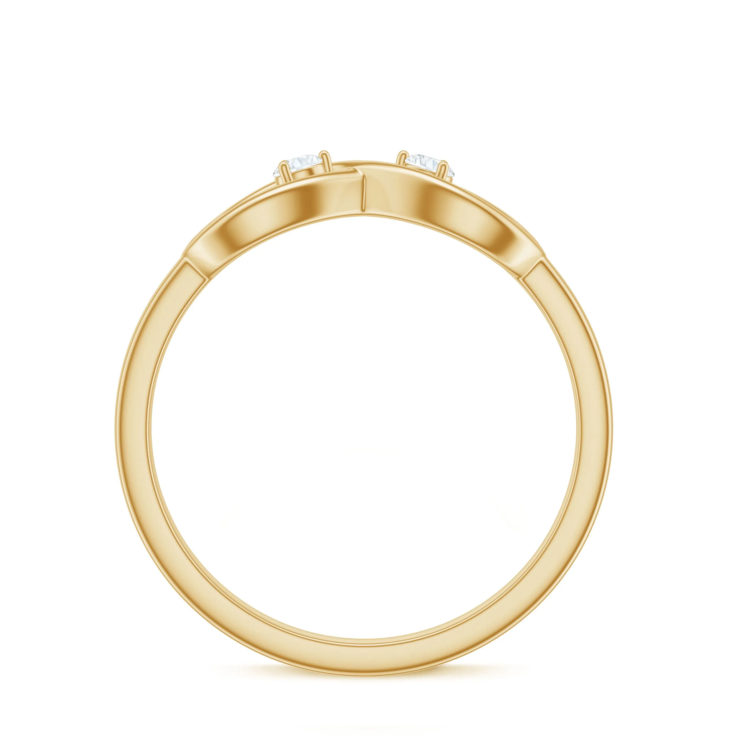 Certified Moissanite Gold Infinity Promise Ring