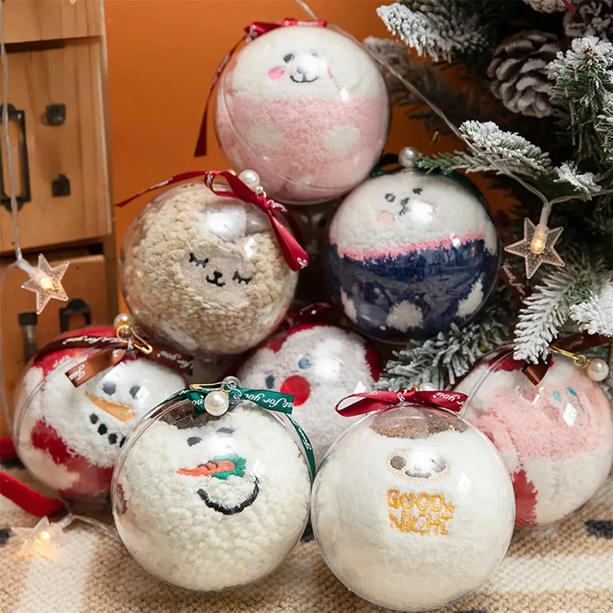 Christmas is in the Air Ornament Gift Fuzzy Socks