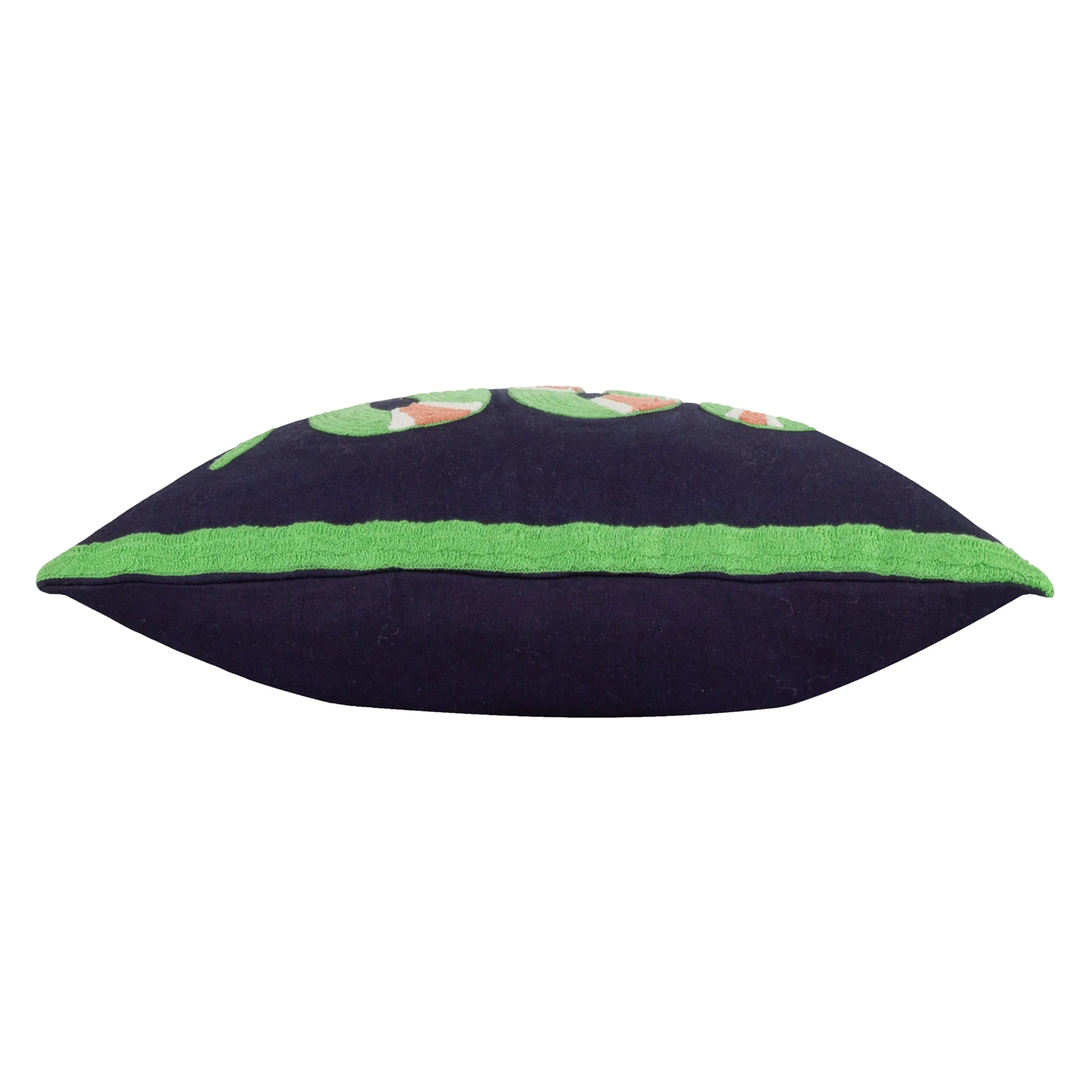 Coral Snake Cushion Lime