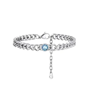 Cuban Anklet - Aquamarine
