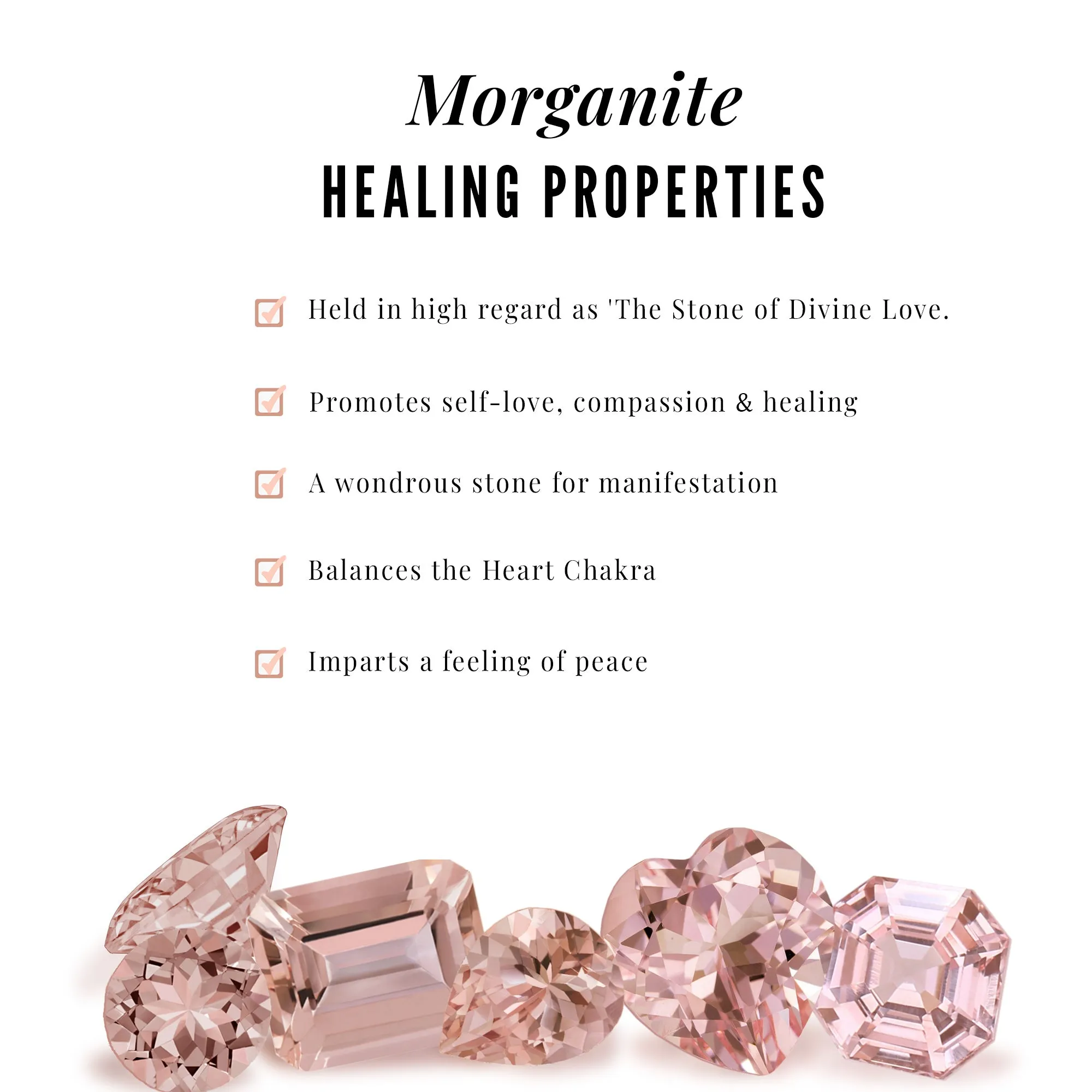 Cushion Morganite Solitaire Engagement Ring with Diamond