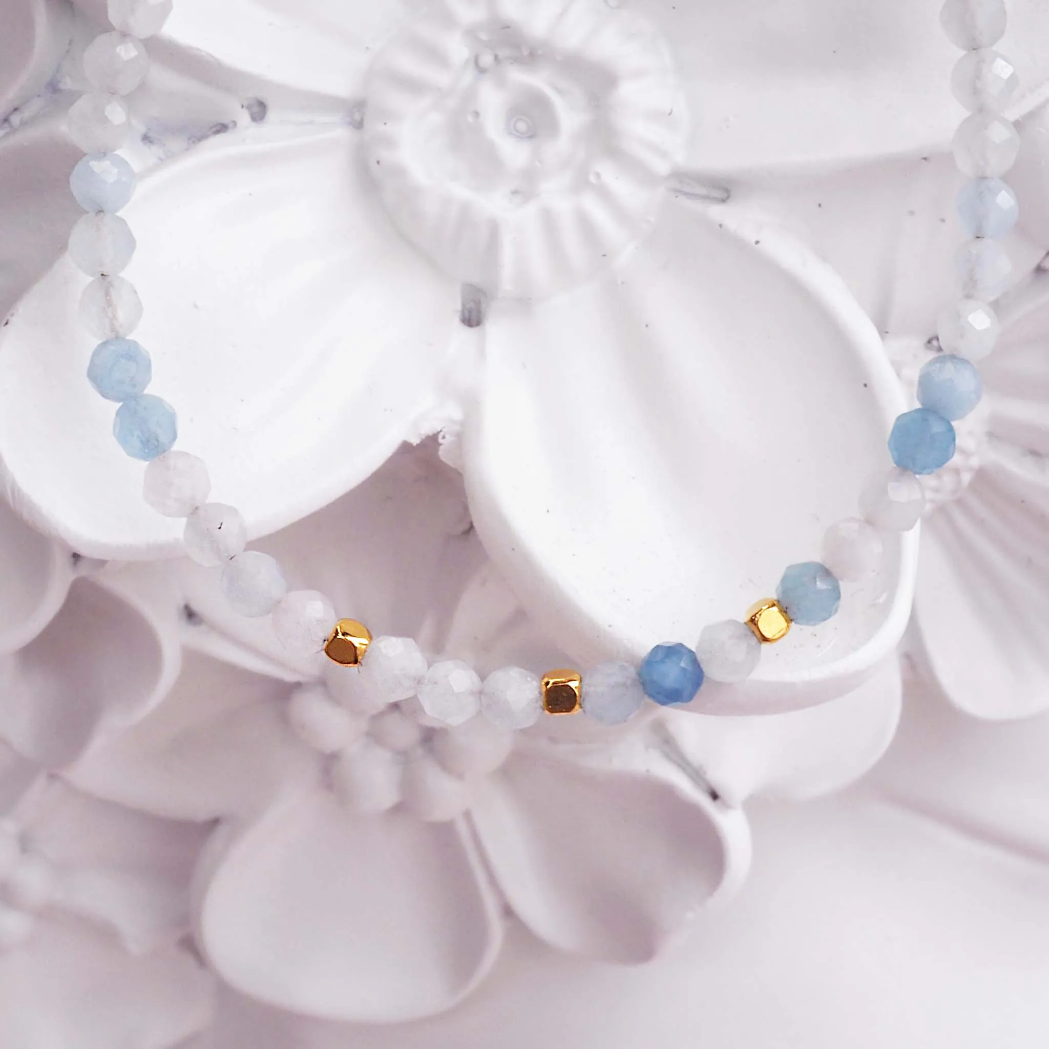 Dainty Goddess Aquamarine Bracelet