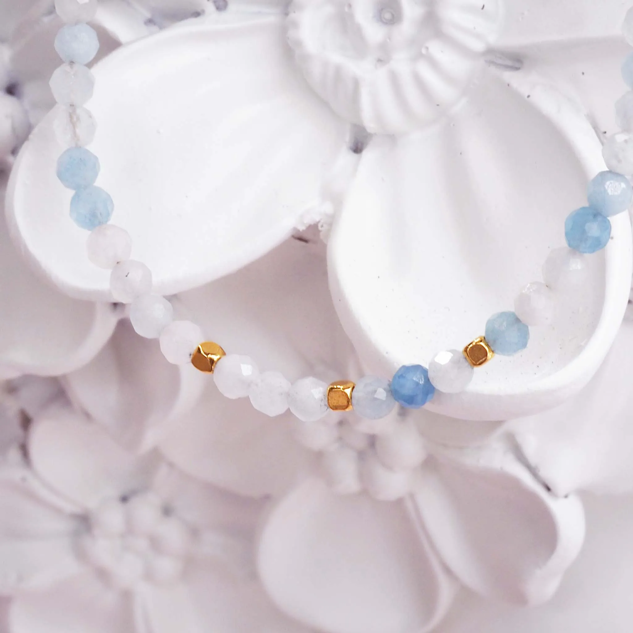 Dainty Goddess Aquamarine Bracelet