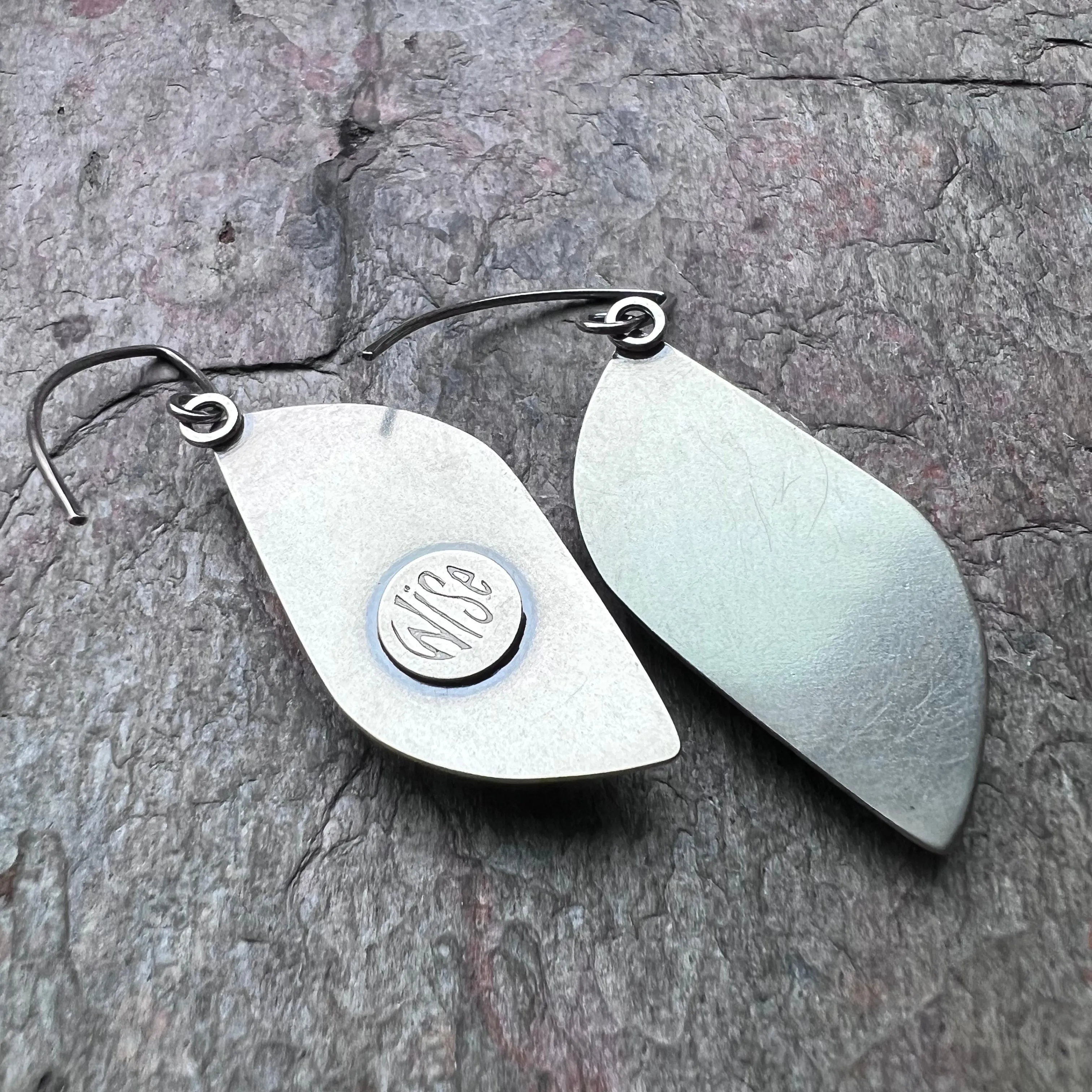 Dendritic Opal Sterling Silver Earrings - Handmade One-of-a-kind Earrings