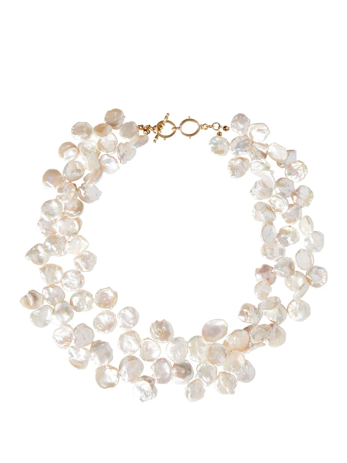 Dual Row Baroque Freshwater Pearl Necklace