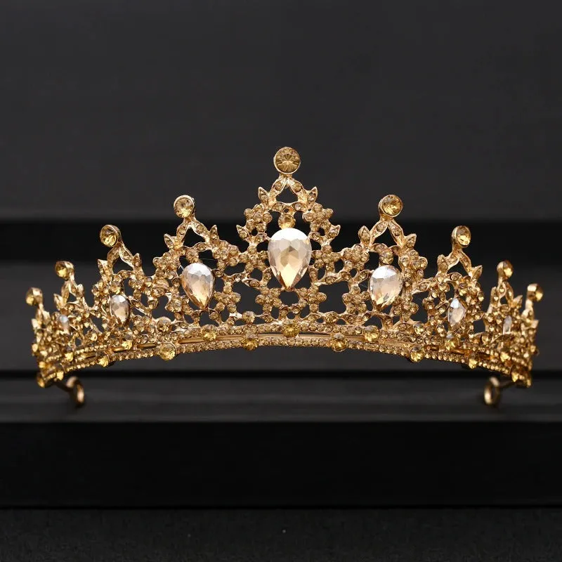 Elegant Bridal Baroque Rhinestones Crown and Tiara Collection