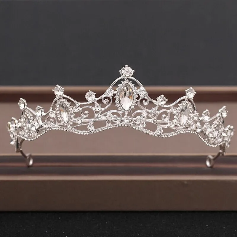 Elegant Bridal Baroque Rhinestones Crown and Tiara Collection