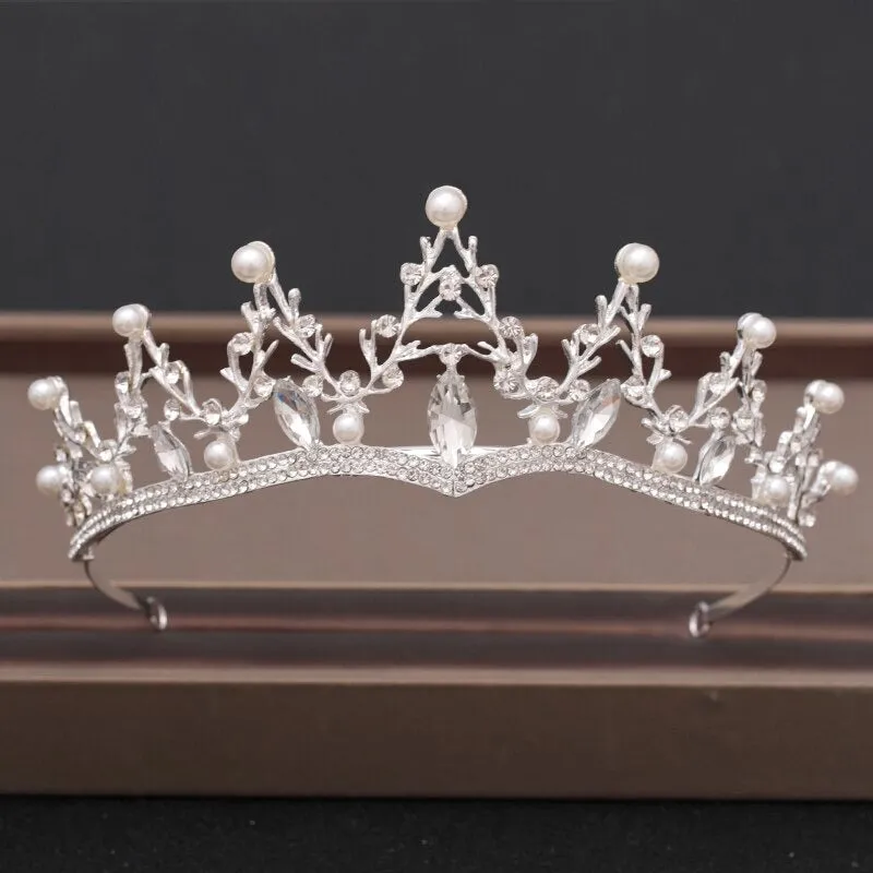 Elegant Bridal Baroque Rhinestones Crown and Tiara Collection
