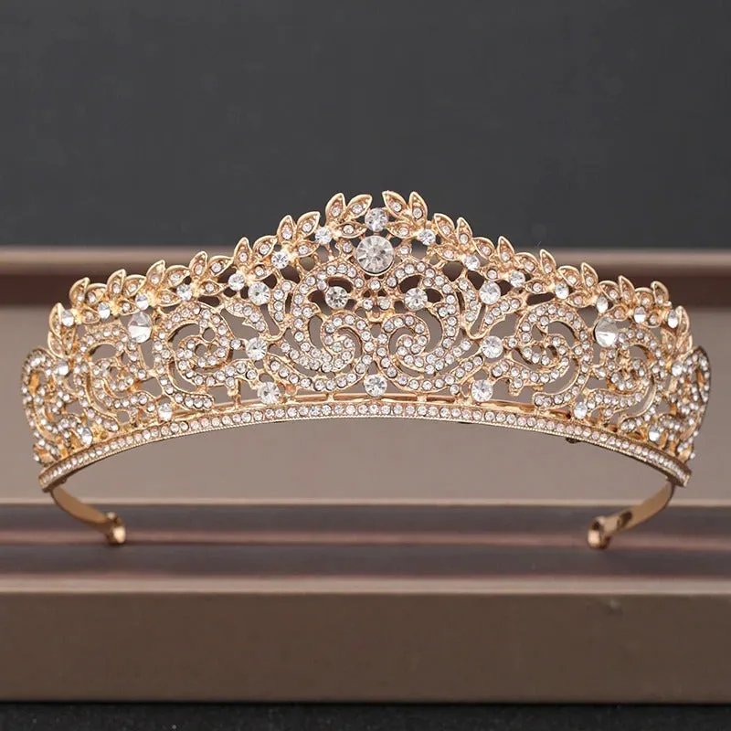 Elegant Bridal Baroque Rhinestones Crown and Tiara Collection