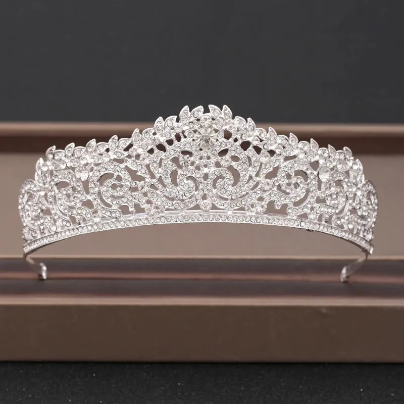 Elegant Bridal Baroque Rhinestones Crown and Tiara Collection