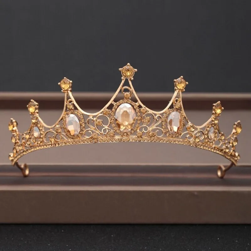 Elegant Bridal Baroque Rhinestones Crown and Tiara Collection