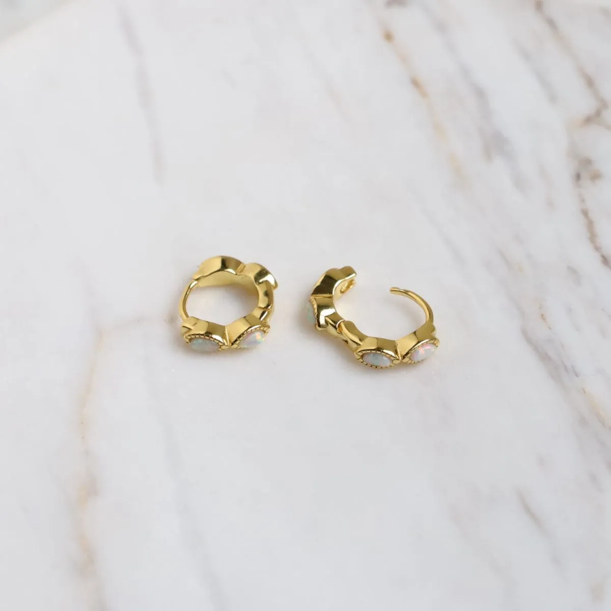Gold Plated Louisa Huggie Hoop