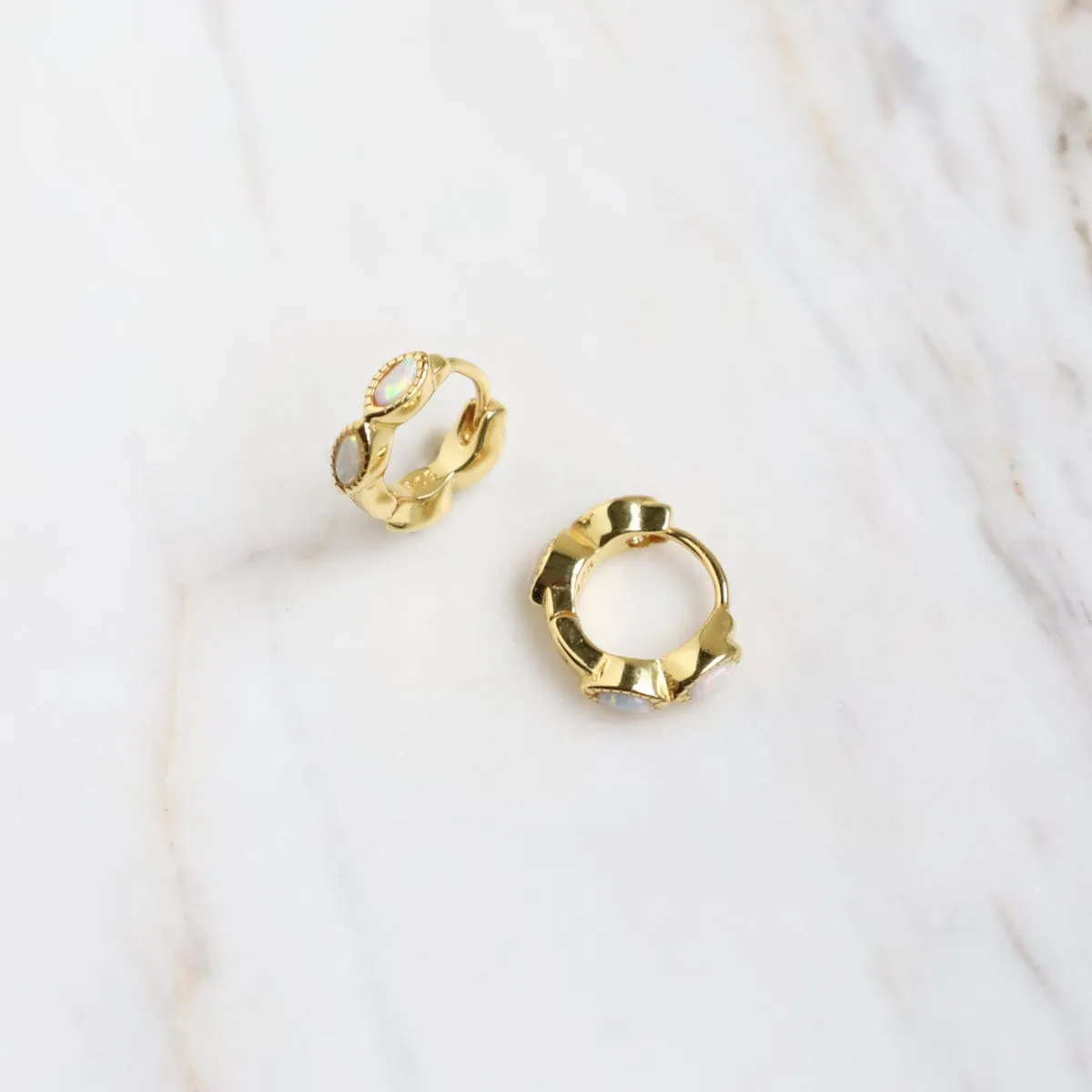 Gold Plated Louisa Huggie Hoop