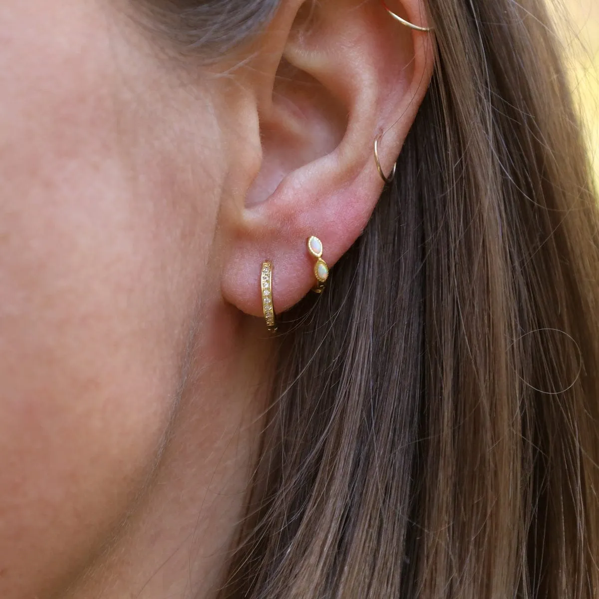 Gold Plated Louisa Huggie Hoop
