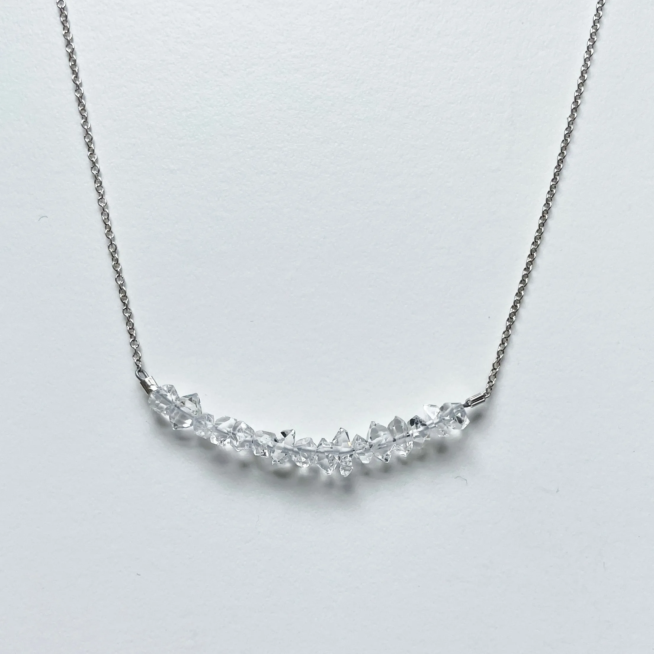 Herkimer Diamond Bar Necklace