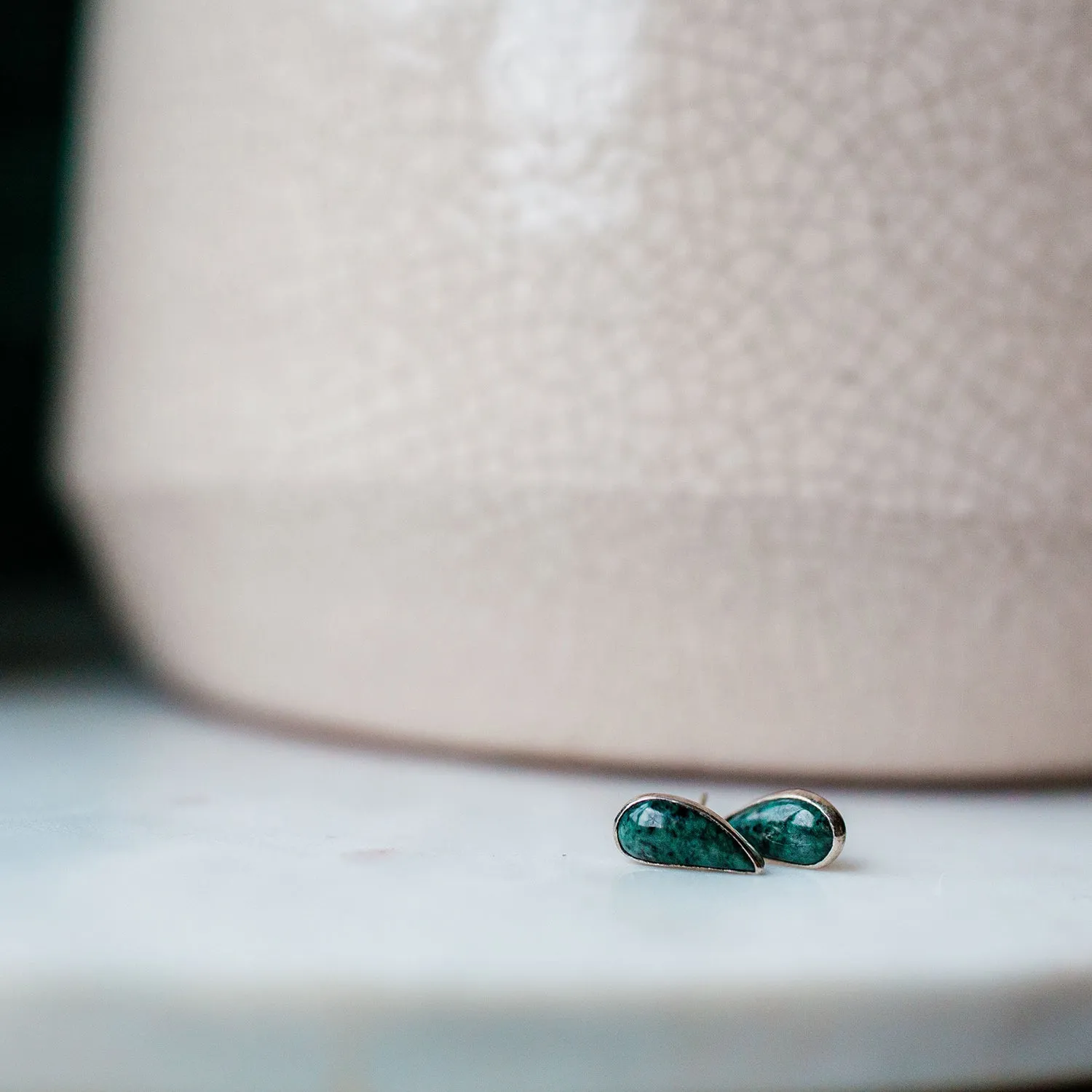 Jade Post Earring