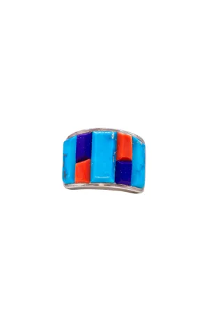 Kingman Turquoise, Coral, and Lapis Ring | Tim Busch