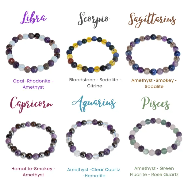 Libra Zodiac Crystal Bracelet, Libra Gifts