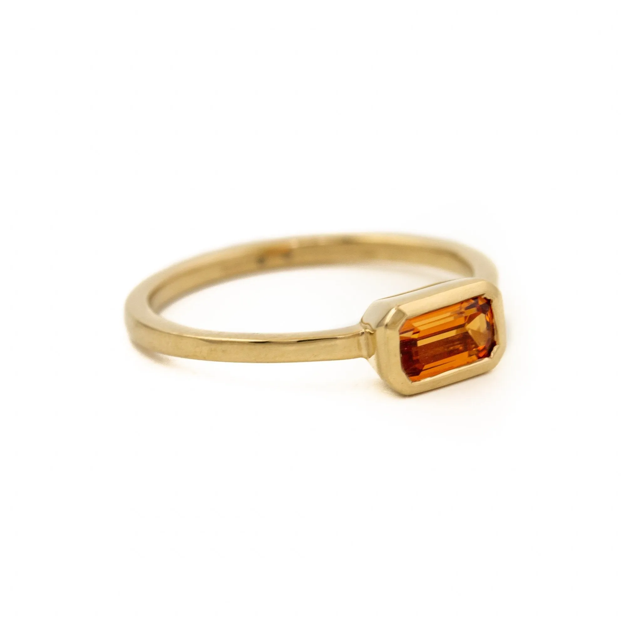 Mandarin Garnet Engagement Ring