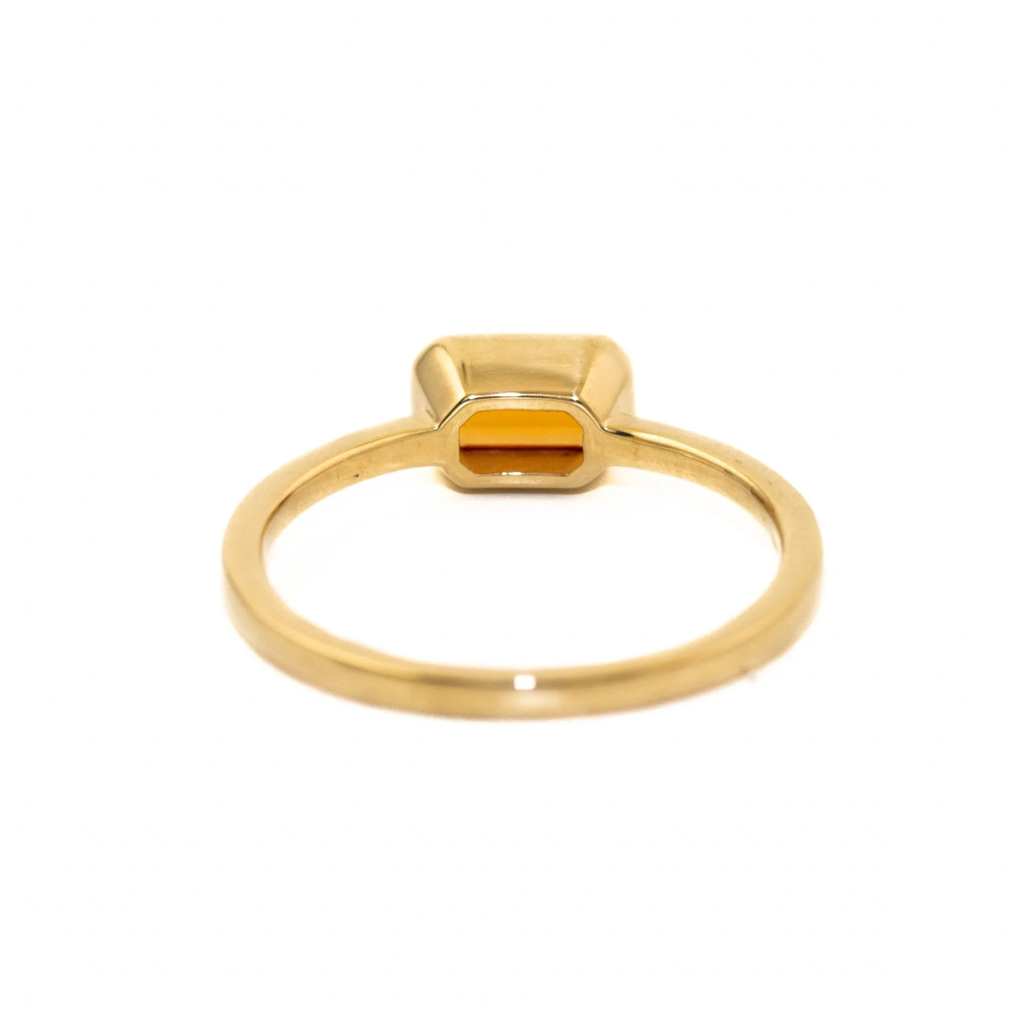 Mandarin Garnet Engagement Ring