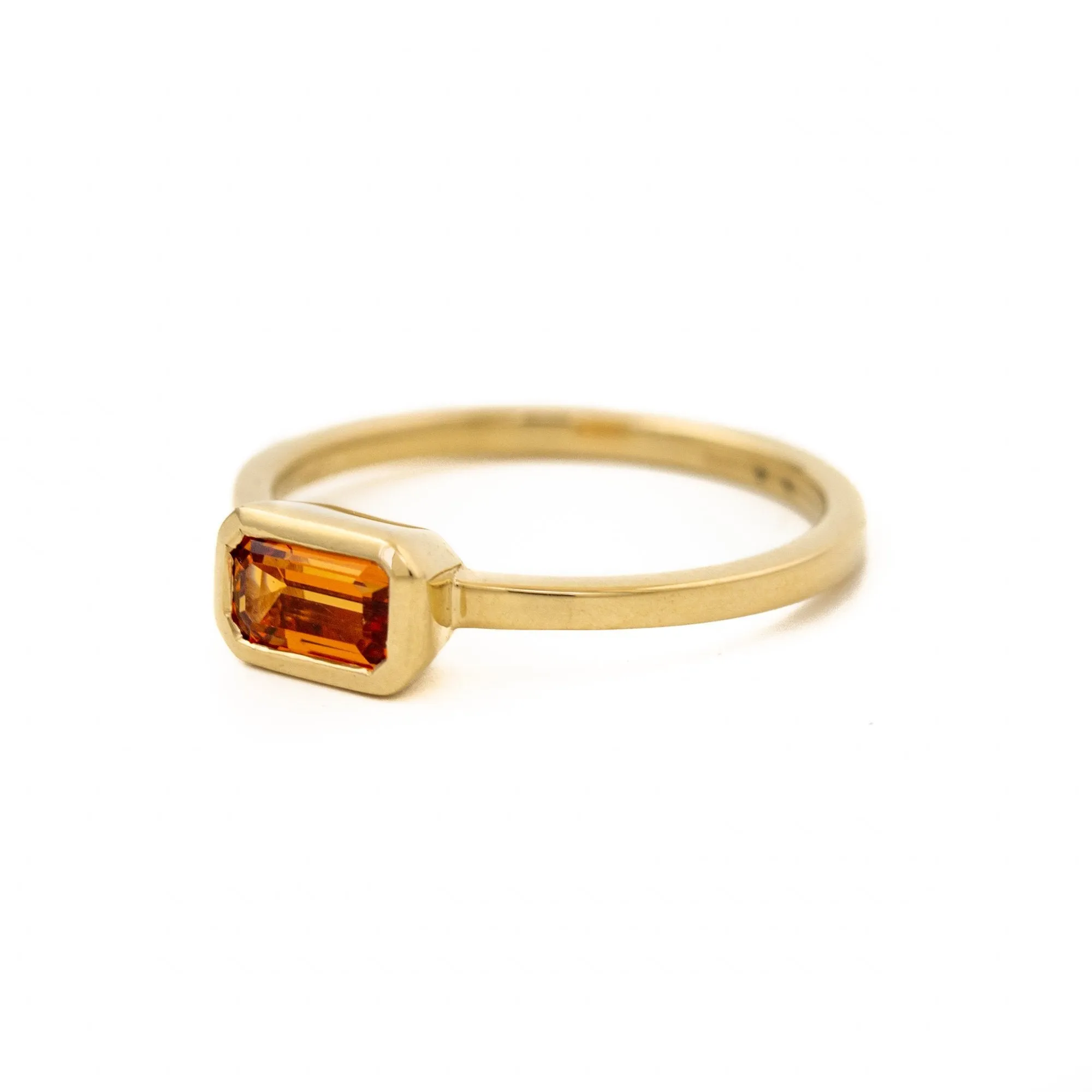 Mandarin Garnet Engagement Ring