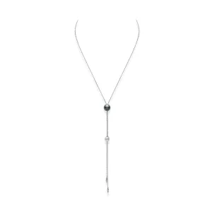 Mikimoto 18K White Gold Cultured Pearl and Diamond Necklace