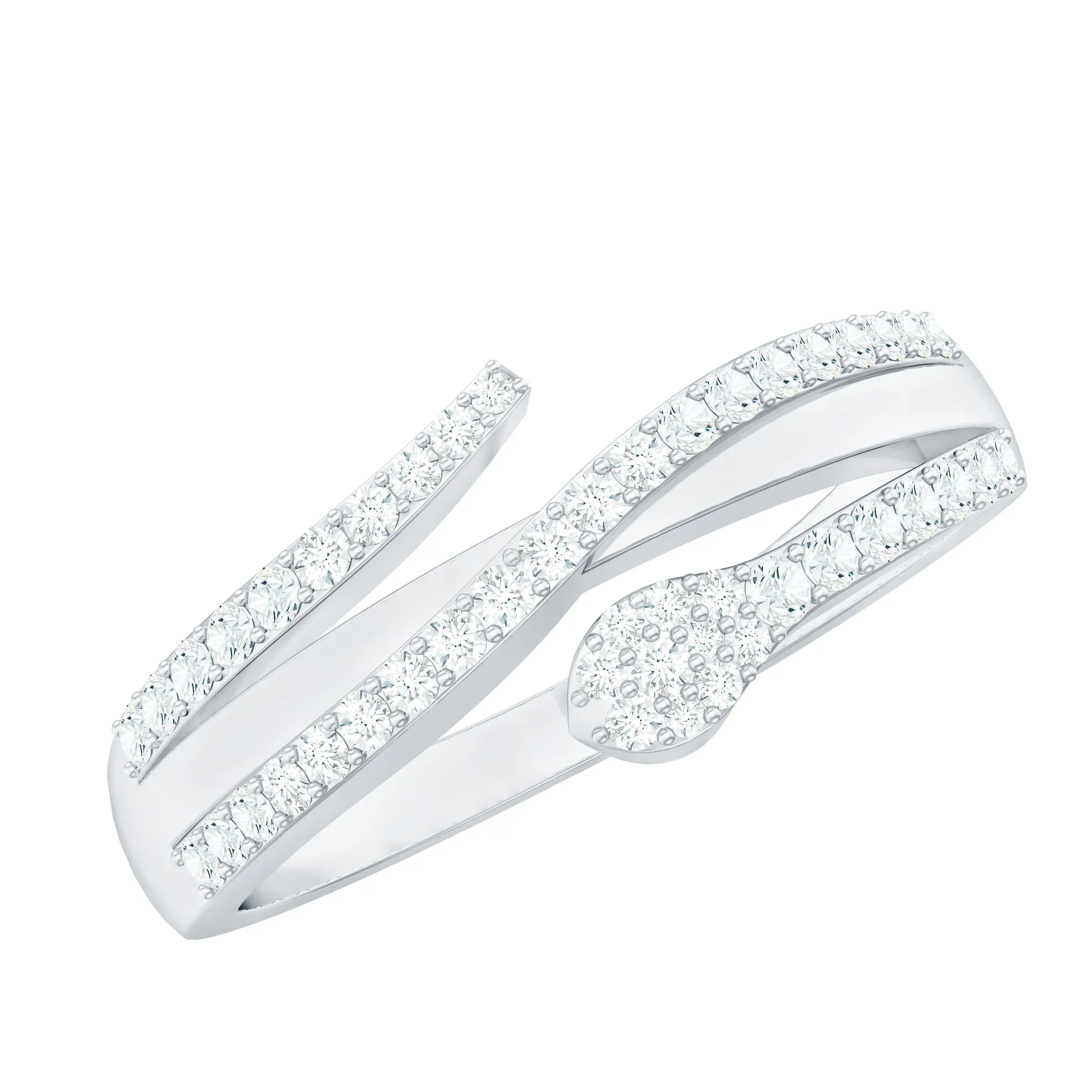 Natural Diamond Snake Ring in Gold