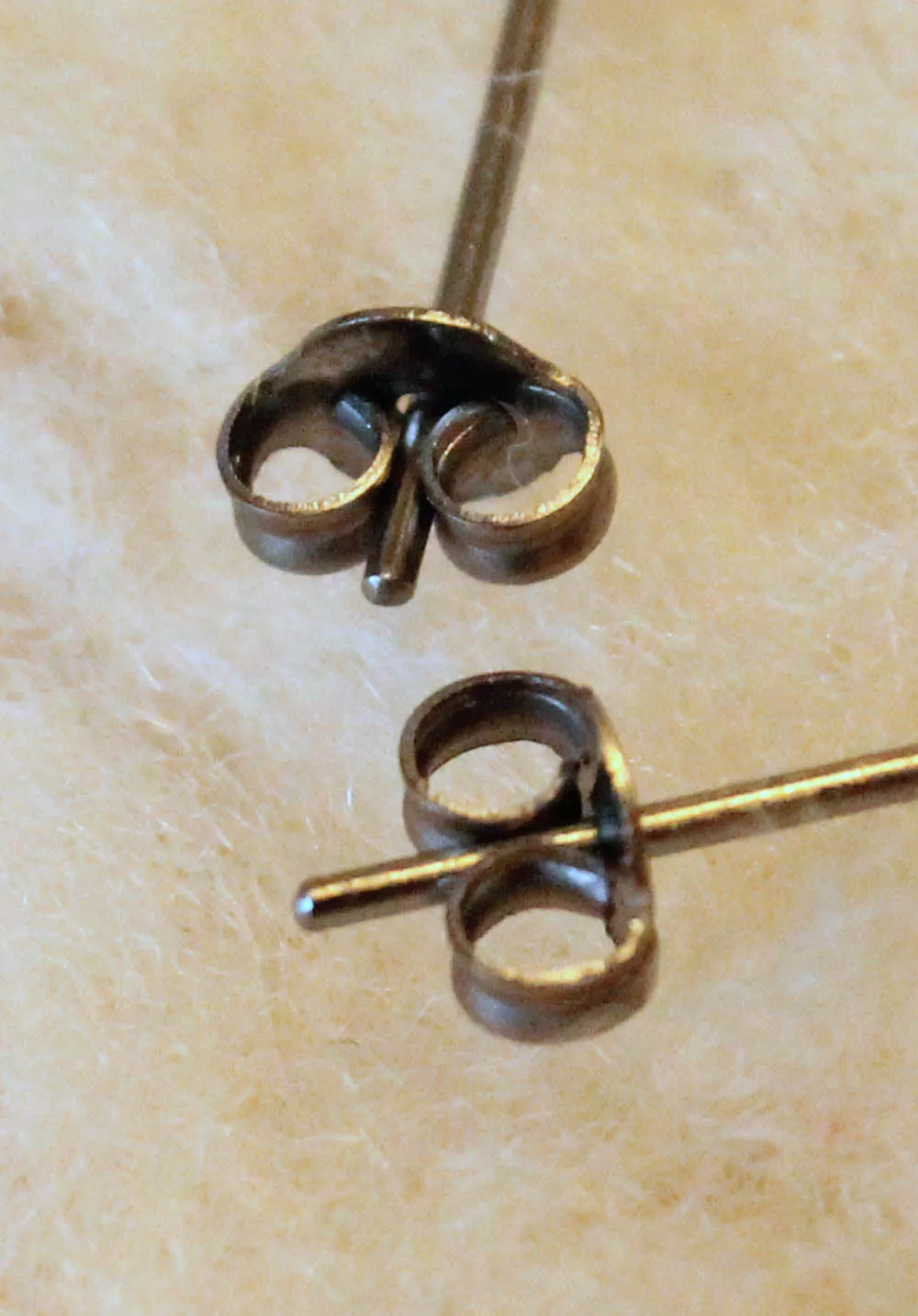 Nephrite Jade Bezel Gemstones, Small (Niobium or Titanium Stud Earrings)