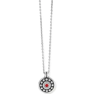 Pebble Dot Light Siam Medali Petite Reversible Necklace