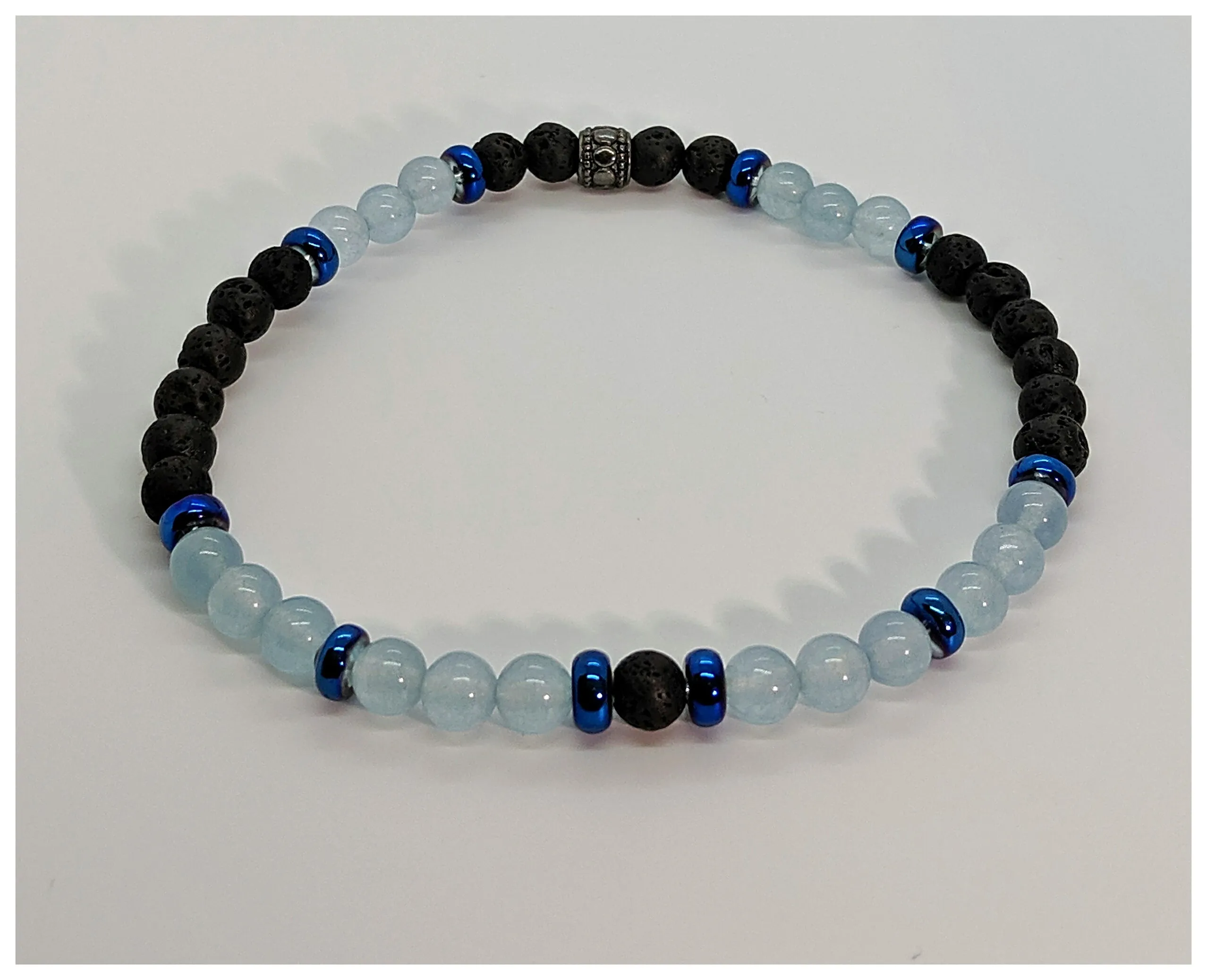 Petite , Aquamarine, Aromatherapy, Anklet.