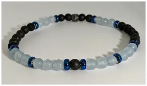 Petite , Aquamarine, Aromatherapy, Anklet.