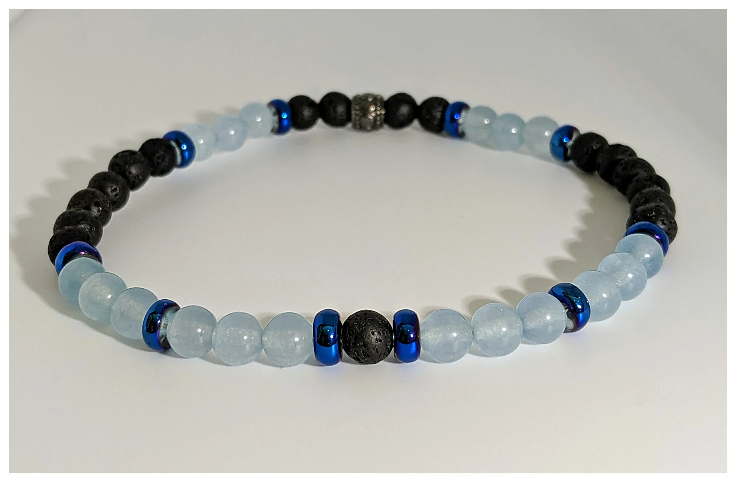 Petite , Aquamarine, Aromatherapy, Anklet.